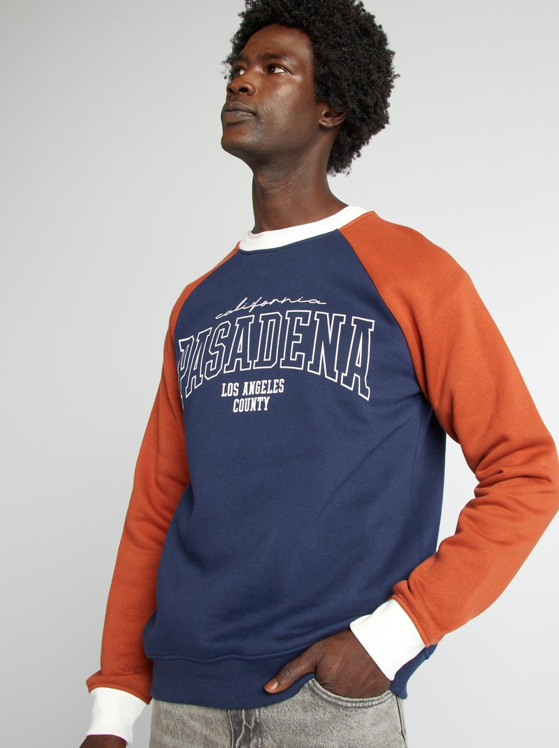 Sudadera de chándal colorblock AZUL - Kiabi