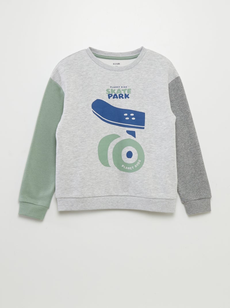 Sudadera de chándal colorblock GRIS - Kiabi