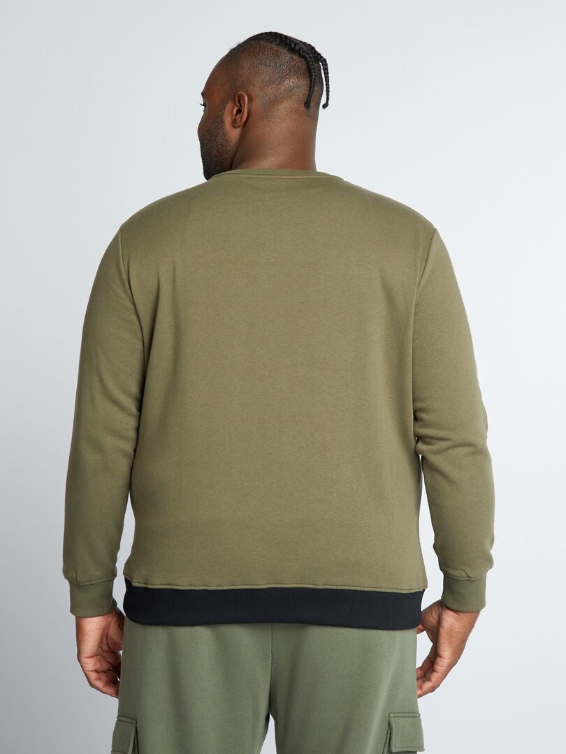 Sudadera de chándal colorblock KAKI - Kiabi