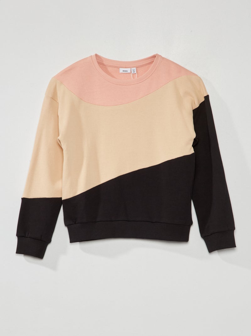 Sudadera de chándal colorblock ROSA - Kiabi