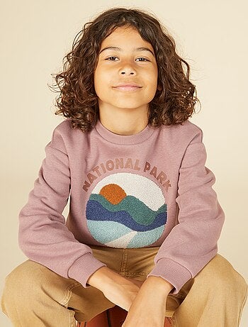 Sudadera de chándal con adorno de punto de rizo