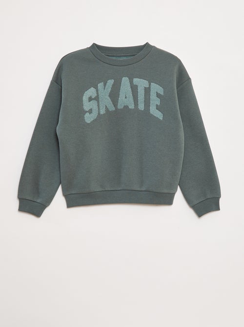 Sudadera de chándal con adorno de punto de rizo - Kiabi