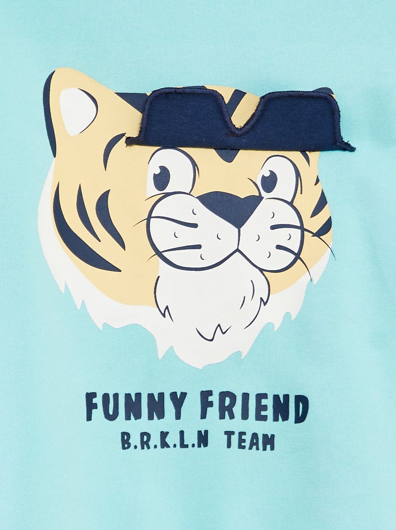 Sudadera de chándal con adorno delantero AZUL - Kiabi