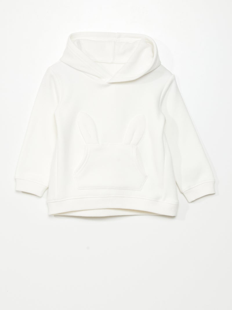 Sudadera de chándal con bolsillo  - Siempre más calidez Blanco - Kiabi