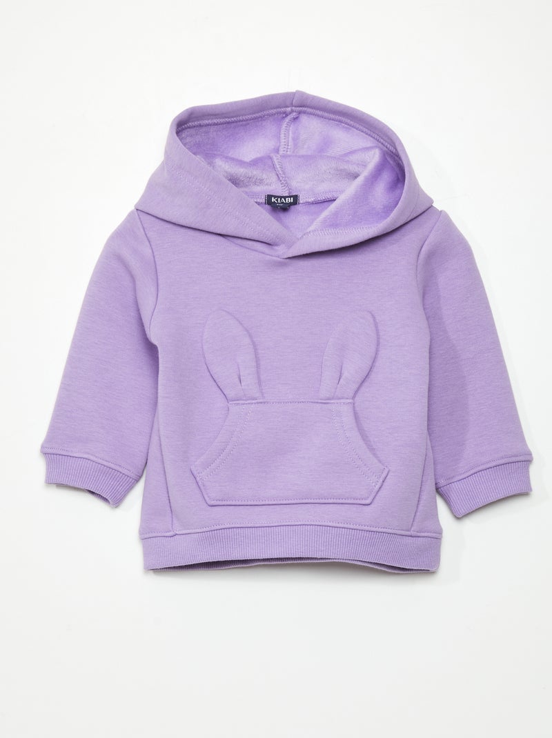 Sudadera de chándal con bolsillo  - Siempre más calidez PURPURA - Kiabi
