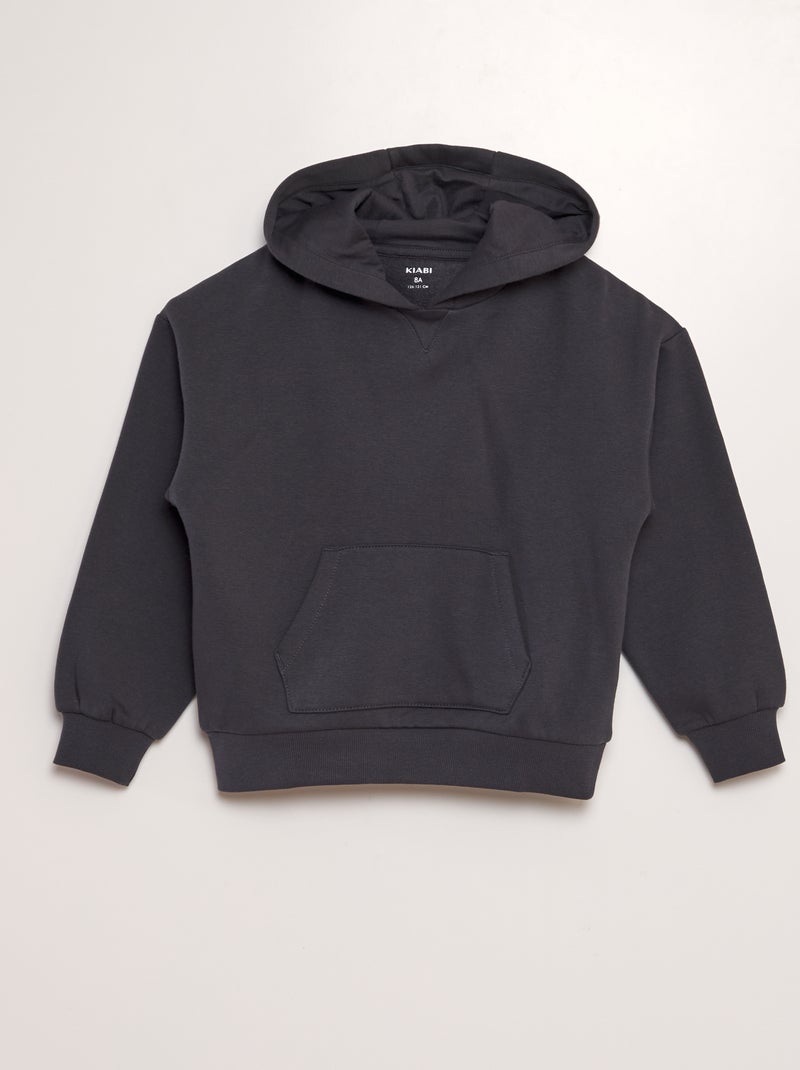 Sudadera de chándal con bolsillo tipo canguro NEGRO - Kiabi