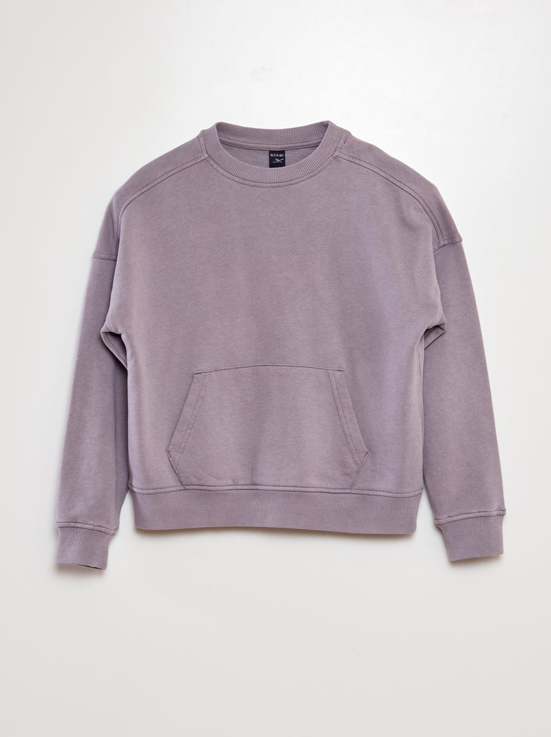 Sudadera de chándal con bolsillo tipo canguro PURPURA - Kiabi