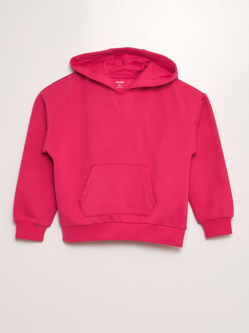 Sudadera de chándal con bolsillo tipo canguro ROSA - Kiabi