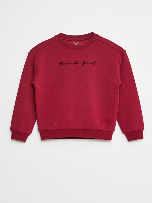 Sudadera de chándal con bordado y flecos en las mangas - Kiabi