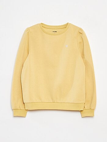 Sudadera de chándal con bordado y frunces en los hombros
