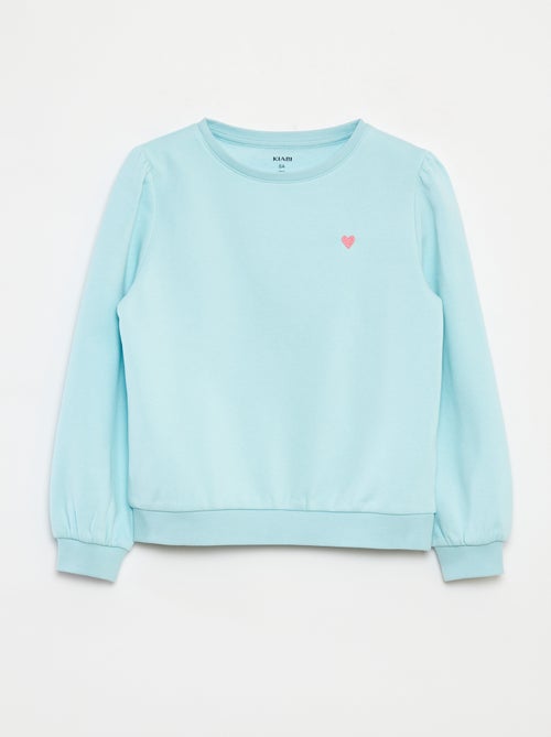 Sudadera de chándal con bordado y frunces en los hombros - Kiabi