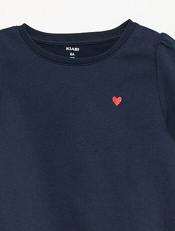 Sudadera de chándal con bordado y frunces en los hombros