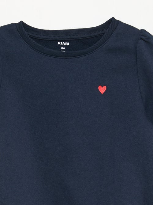 Sudadera de chándal con bordado y frunces en los hombros - Kiabi