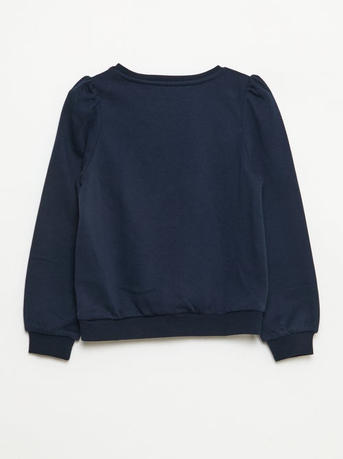 Sudadera de chándal con bordado y frunces en los hombros - Kiabi