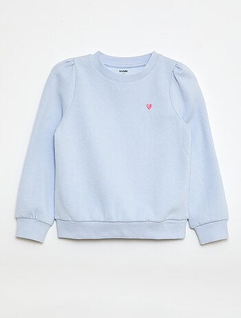 Sudadera de chándal con bordado y frunces en los hombros