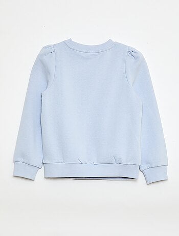 Sudadera de chándal con bordado y frunces en los hombros