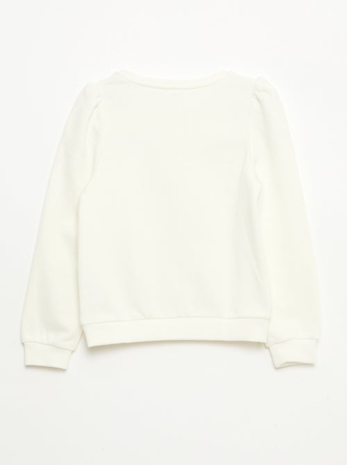 Sudadera de chándal con bordado y frunces en los hombros - Kiabi