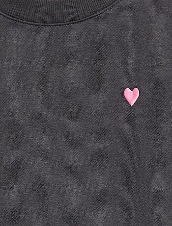 Sudadera de chándal con bordado y frunces en los hombros