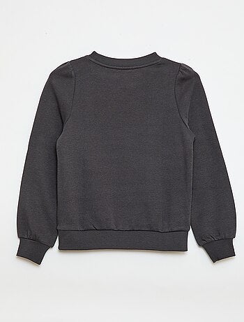 Sudadera de chándal con bordado y frunces en los hombros