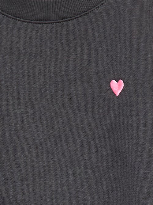 Sudadera de chándal con bordado y frunces en los hombros - Kiabi