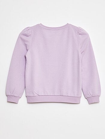 Sudadera de chándal con bordado y frunces en los hombros