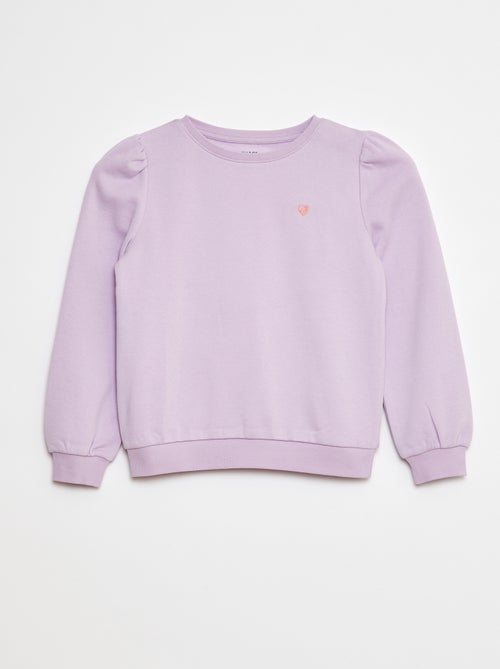 Sudadera de chándal con bordado y frunces en los hombros - Kiabi