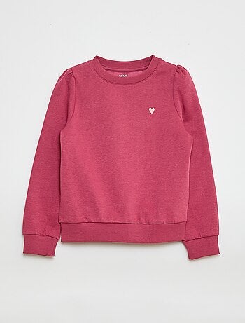 Sudadera de chándal con bordado y frunces en los hombros