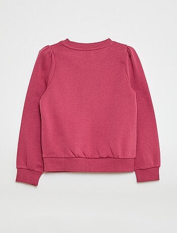 Sudadera de chándal con bordado y frunces en los hombros