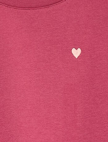 Sudadera de chándal con bordado y frunces en los hombros