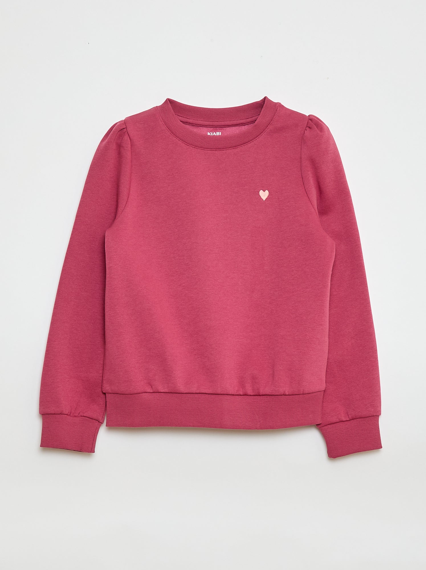 Sudadera de chándal con bordado y frunces en los hombros