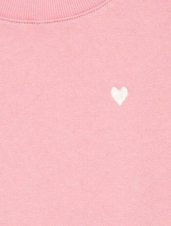 Sudadera de chándal con bordado y frunces en los hombros