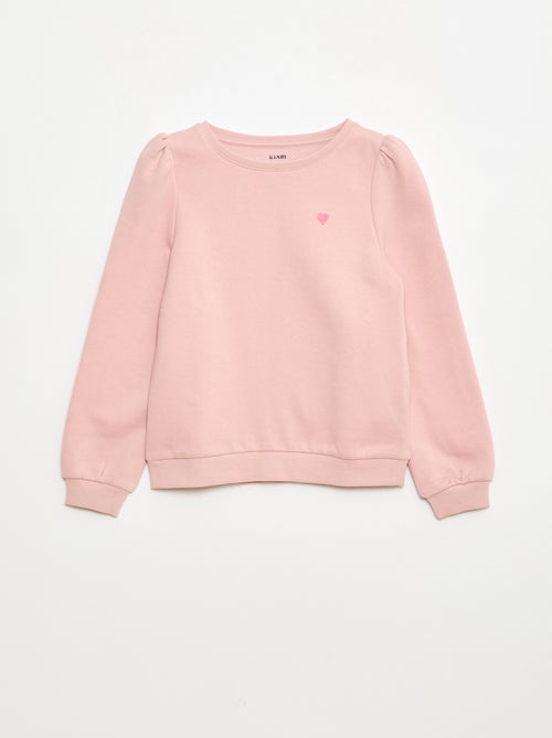 Sudadera de chándal con bordado y frunces en los hombros - Kiabi