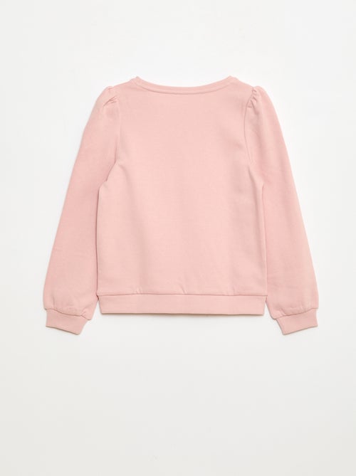 Sudadera de chándal con bordado y frunces en los hombros - Kiabi