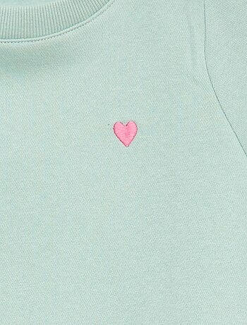 Sudadera de chándal con bordado y frunces en los hombros