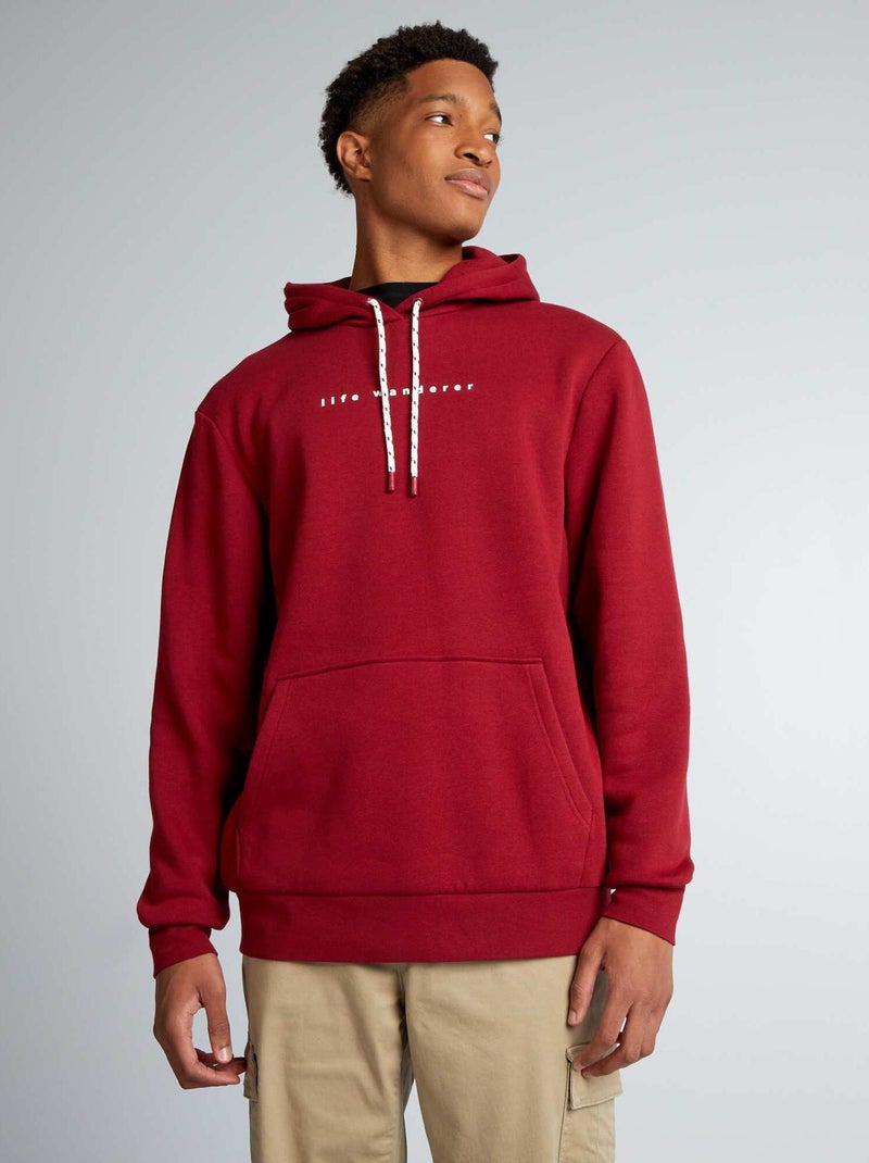 Sudadera de chándal con capucha +1,90 m ROJO - Kiabi