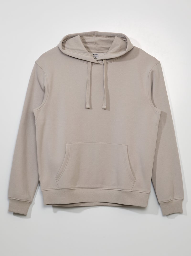 Sudadera de chándal con capucha beige - Kiabi