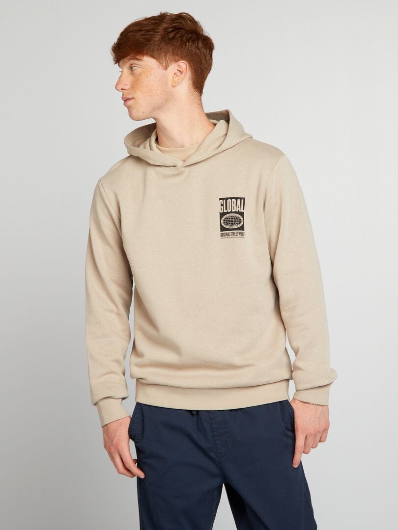 Sudadera de chándal con capucha BEIGE - Kiabi