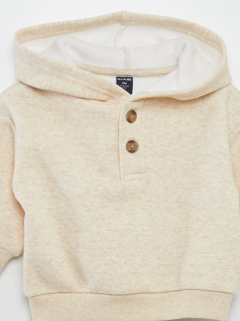Sudadera de chándal con capucha BEIGE - Kiabi