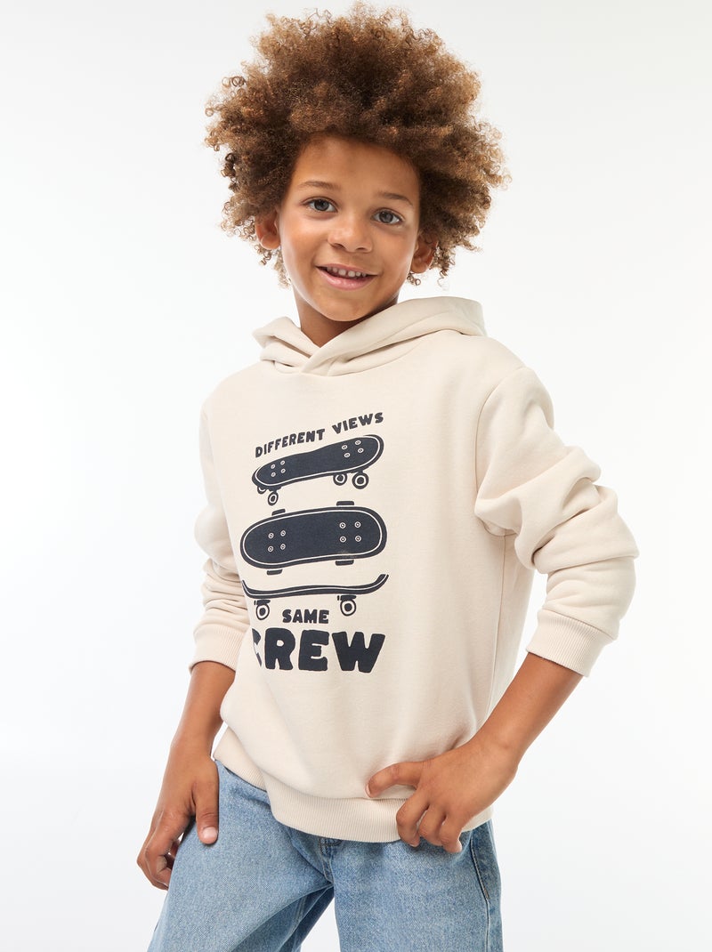 Sudadera de chándal con capucha Beige - Kiabi