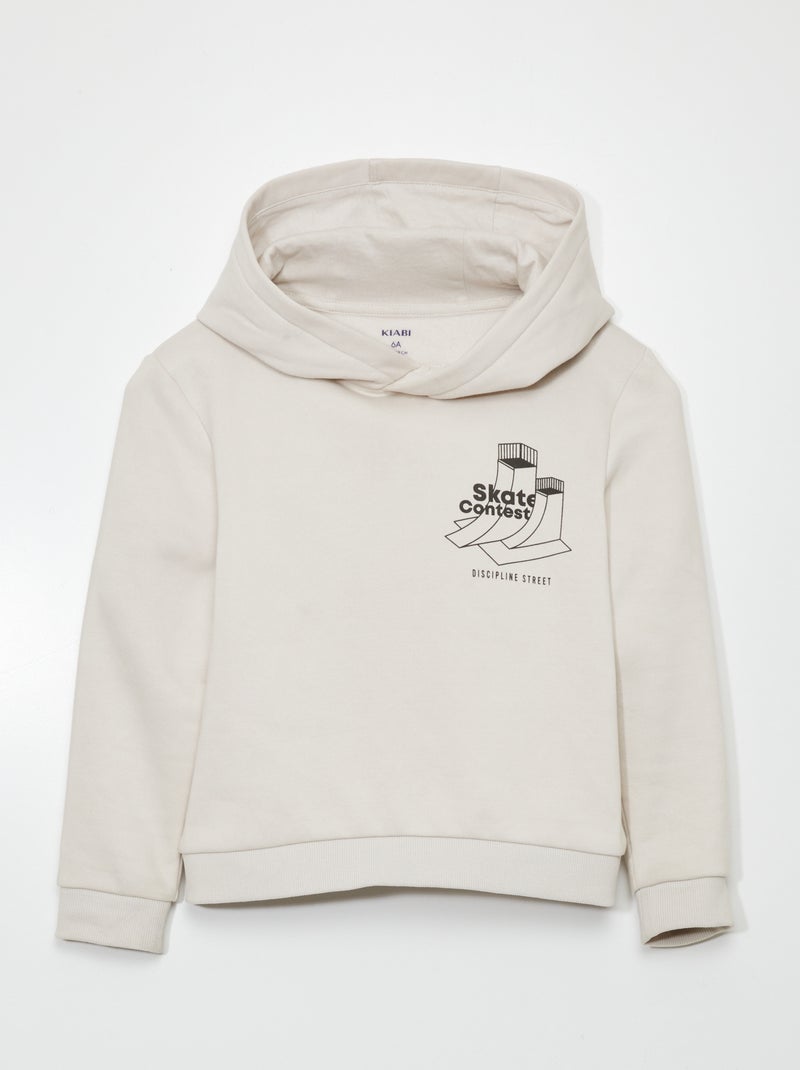 Sudadera de chándal con capucha BLANCO - Kiabi