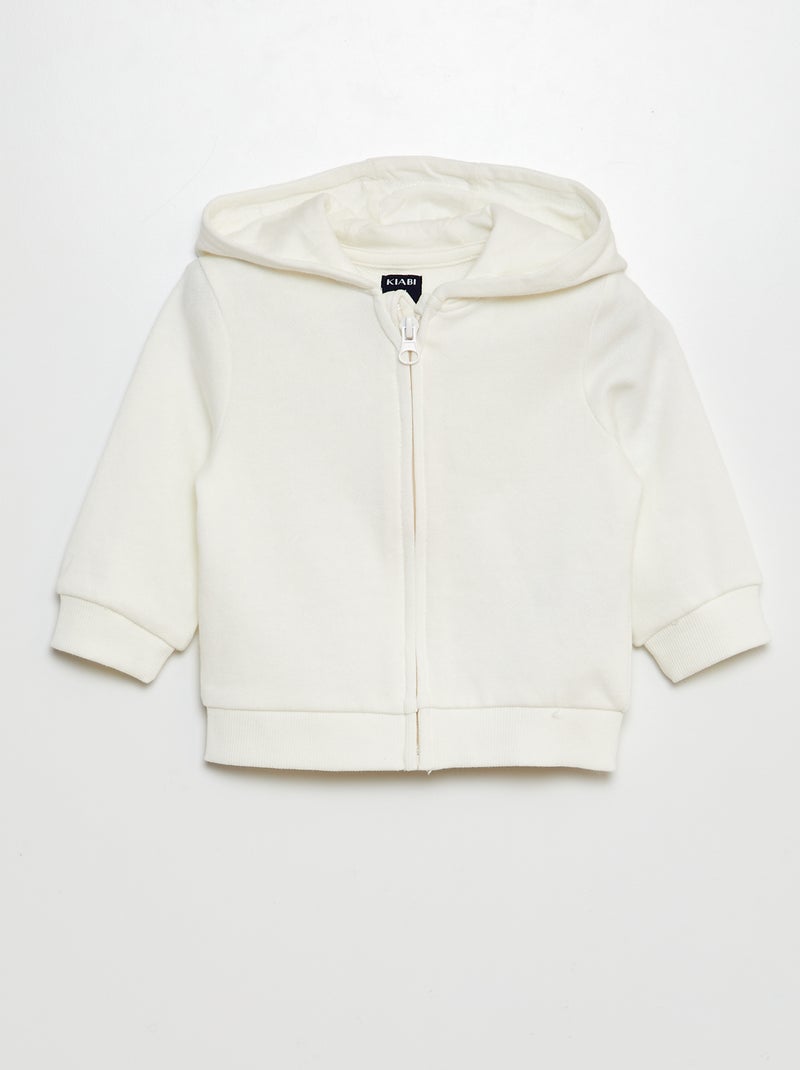 Sudadera de chándal con capucha BLANCO - Kiabi