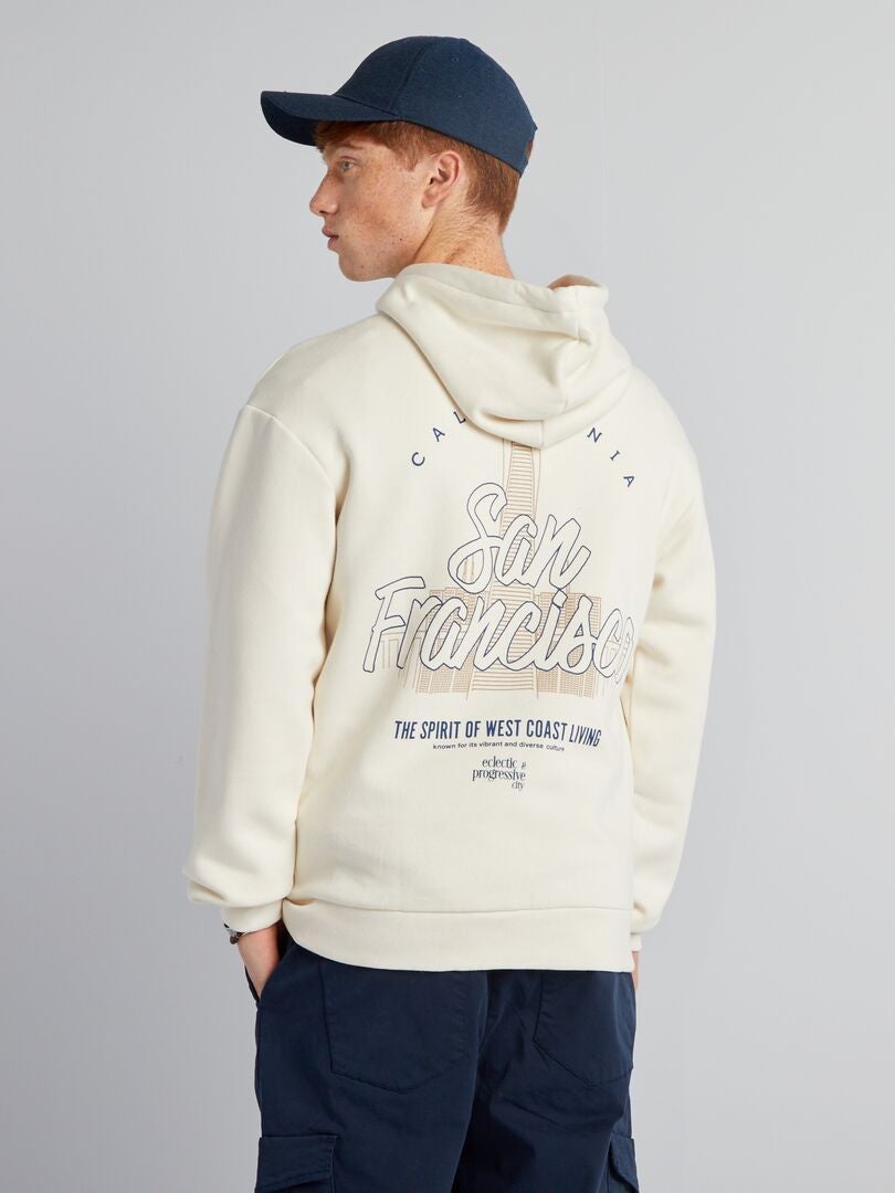 Sudadera de chándal con capucha BLANCO - Kiabi