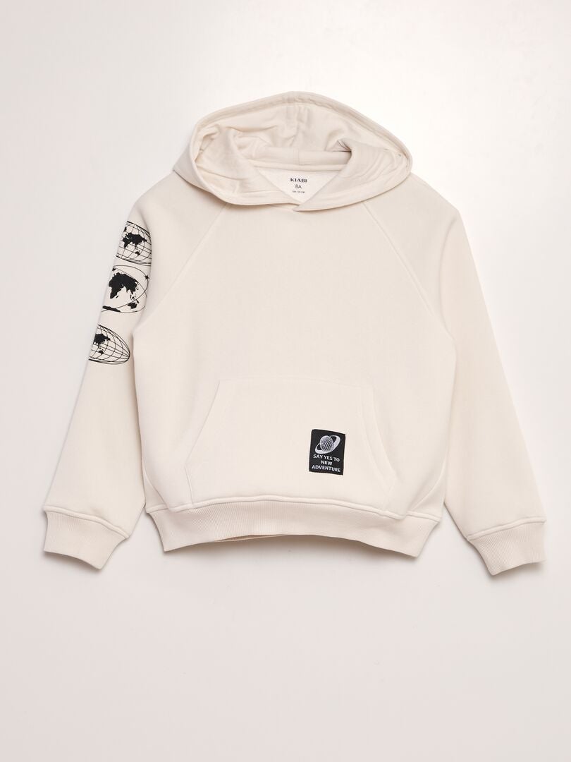 Sudadera de chándal con capucha BLANCO - Kiabi