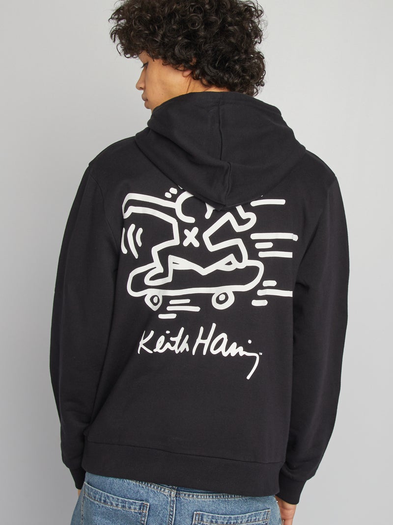Sudadera de chándal con capucha 'Keith Haring' negro
