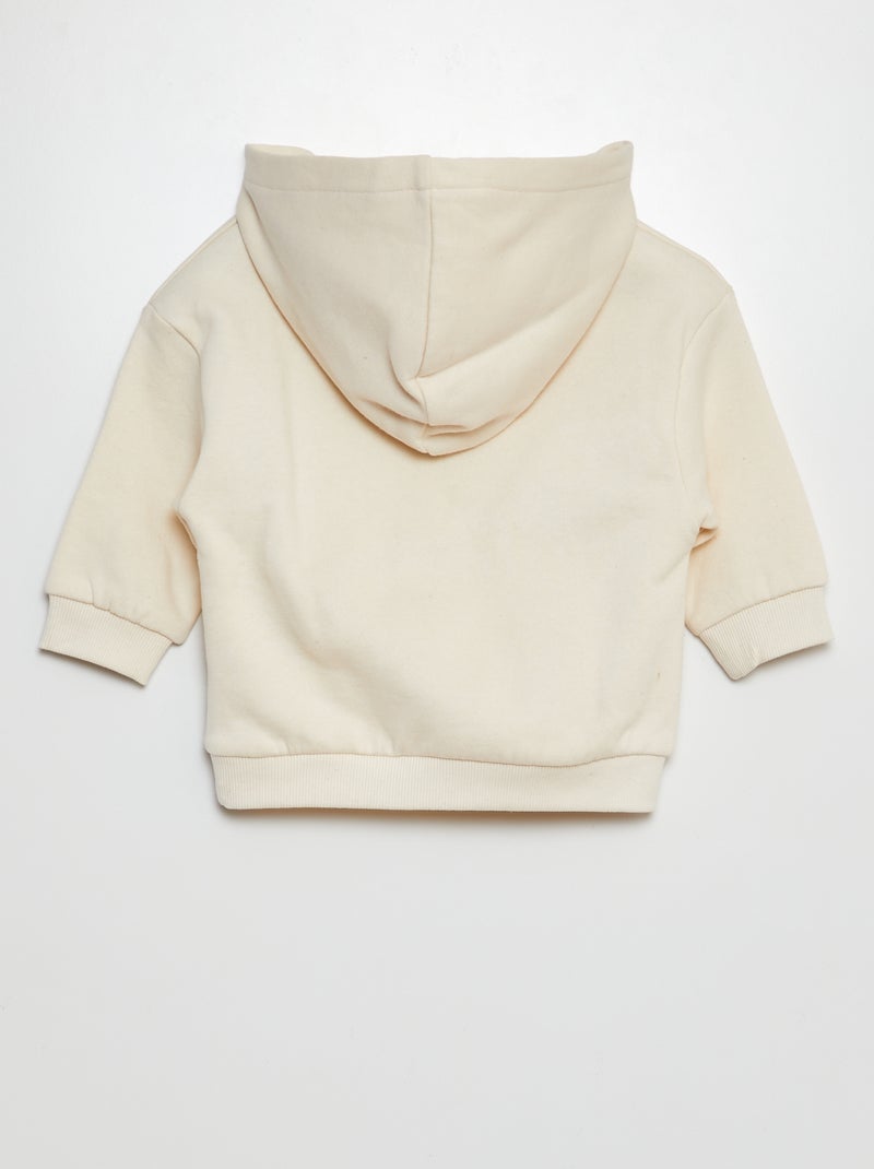 Sudadera de chándal con capucha lisa BLANCO - Kiabi