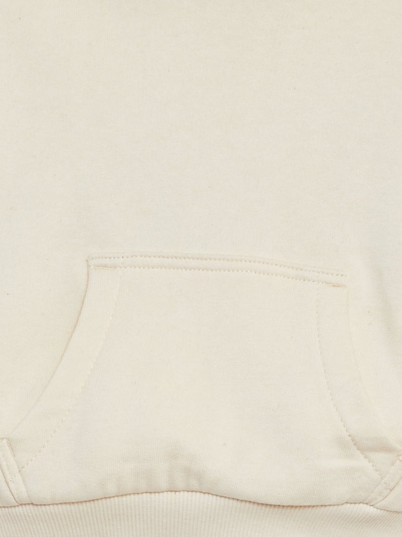 Sudadera de chándal con capucha lisa BLANCO - Kiabi