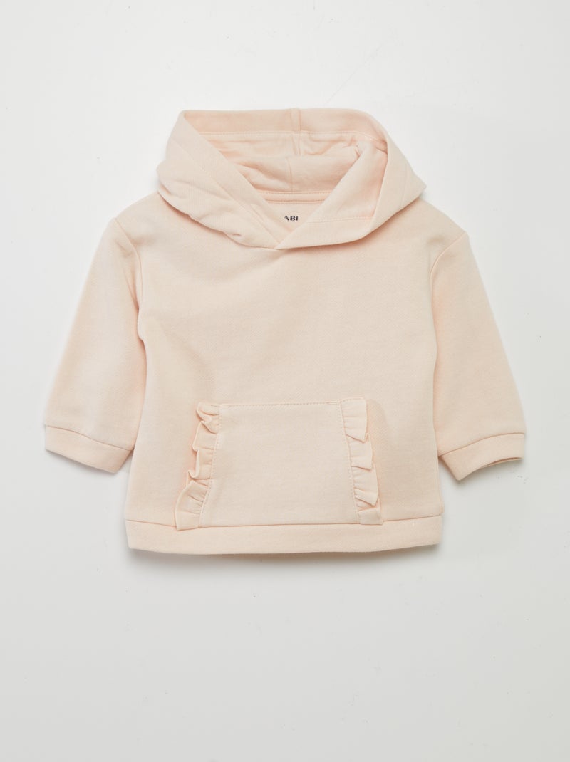 Sudadera de chándal con capucha lisa ROSA - Kiabi