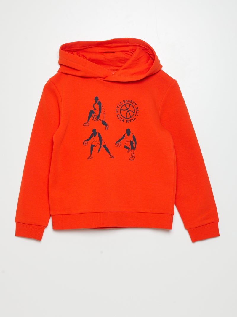 Sudadera de chándal con capucha NARANJA - Kiabi