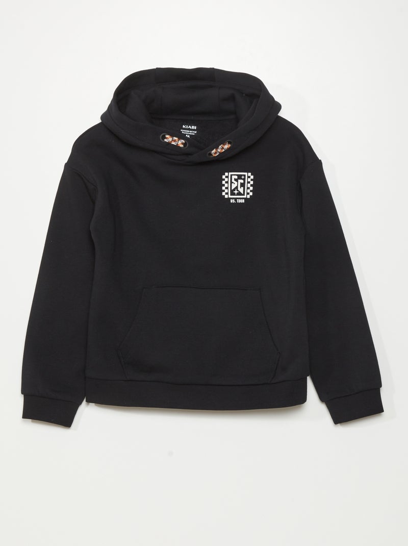 Sudadera de chándal con capucha NEGRO - Kiabi