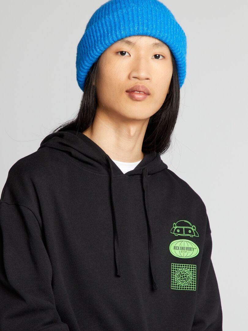 Sudadera Con Capucha INTER Unisex - Algodón Orgánico Y Poliéster Reciclado, Estampado Flock, Bolsillo Frontal